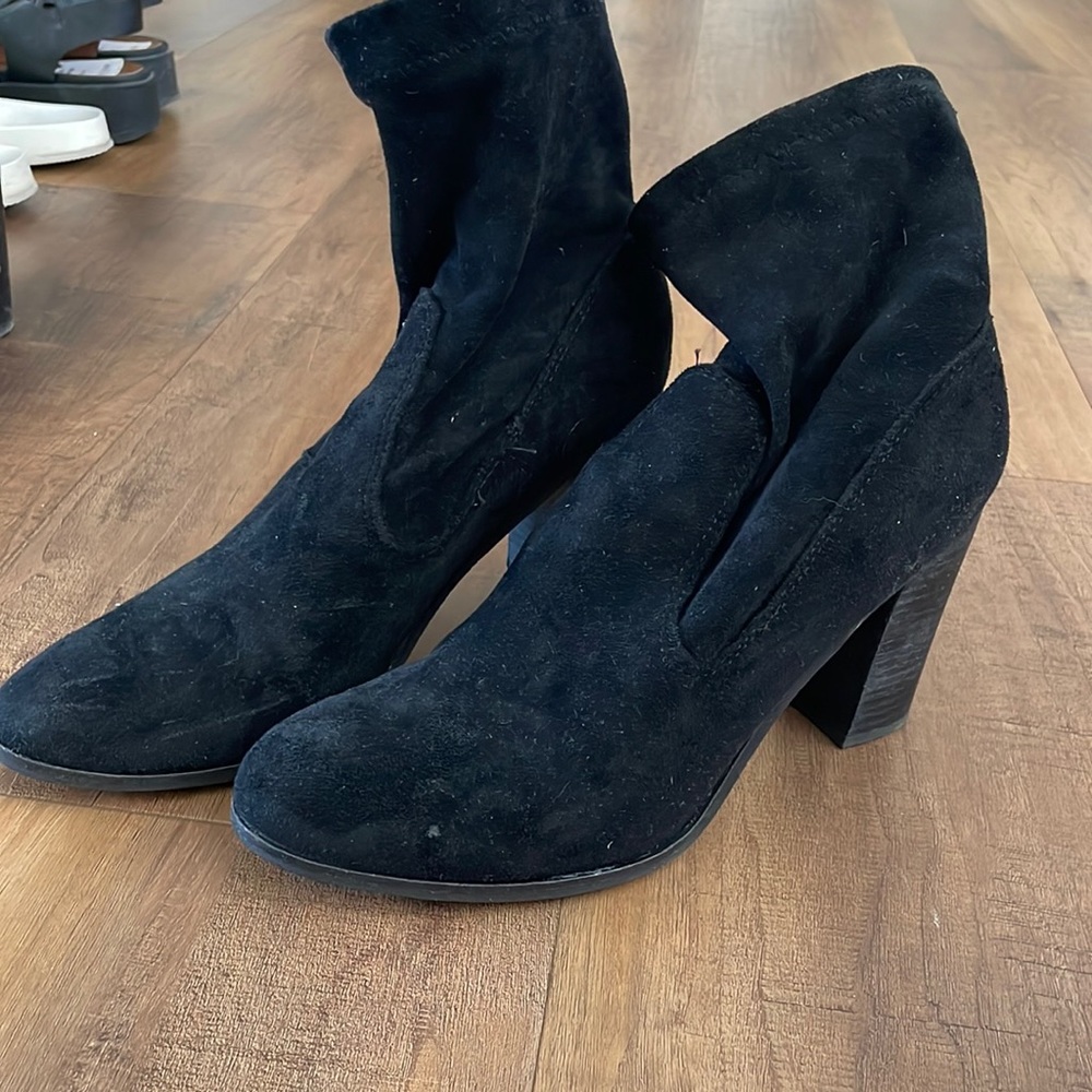 Black suede Dolce Vita booties
